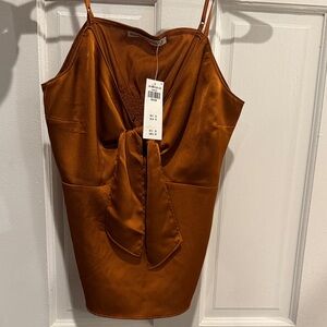 Abercrombie & Fitch Rust Satin Blouse